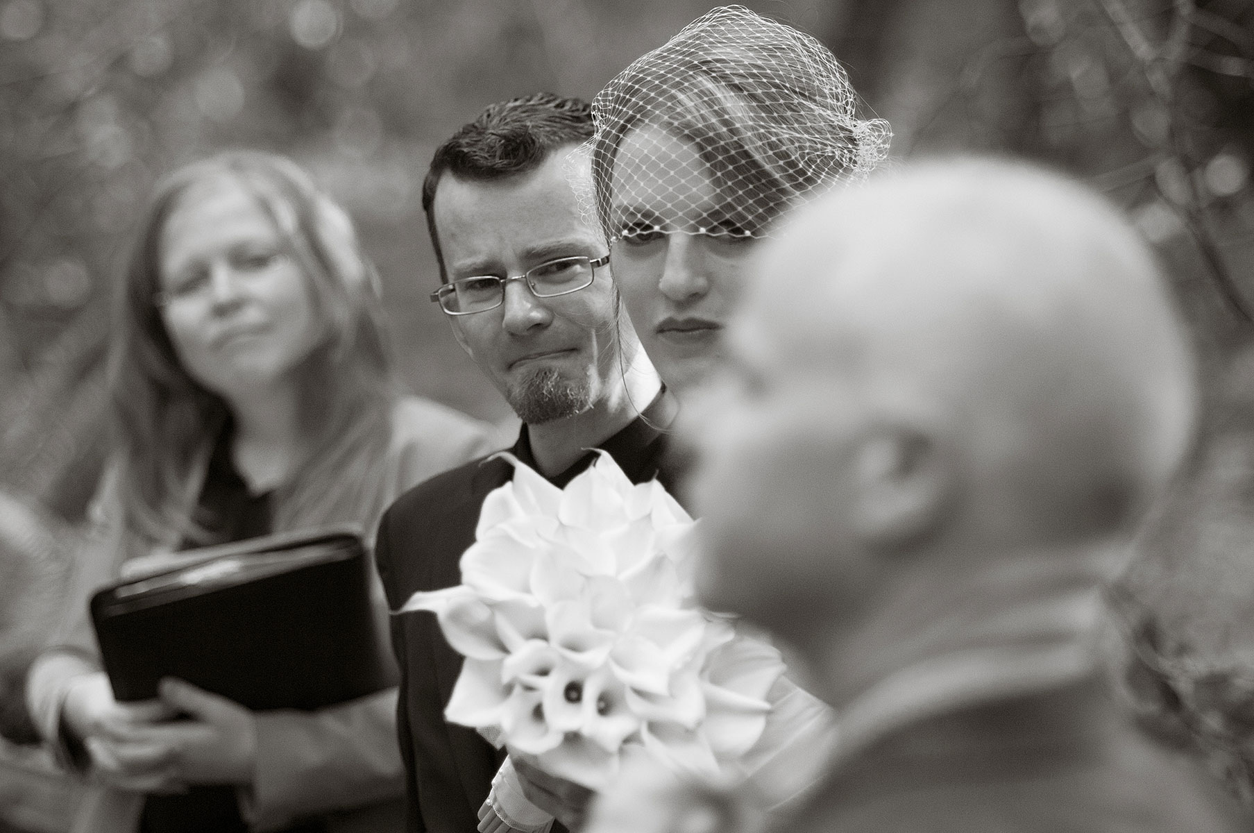 wedding ceremony at Muir Woods, Marin